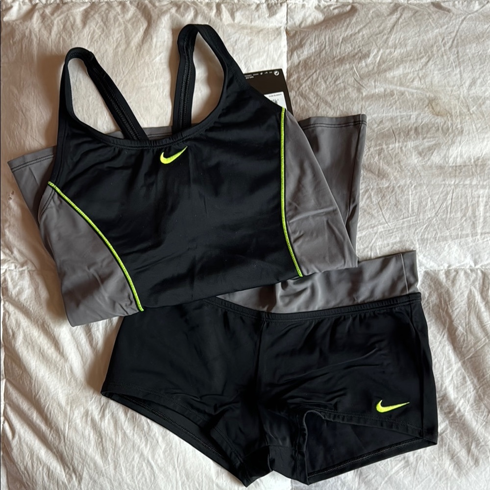 Nike Black and Gray Bikini Set